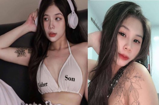 Gia Hân nằm gối để dễ 