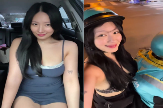 Kim Chi lồn dâm được chở đi ngậm cu