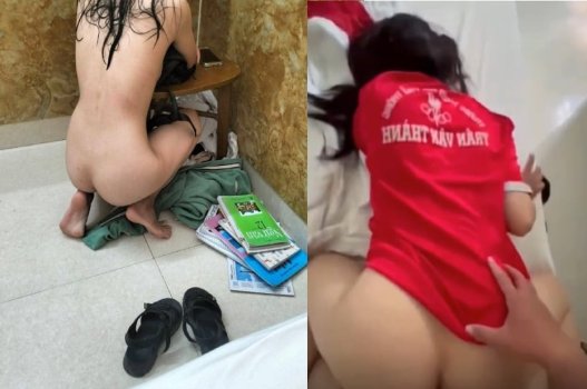 Em nữ sinh cấp ba Trần Văn Thành mang sách vở đến khách sạn để học tập
