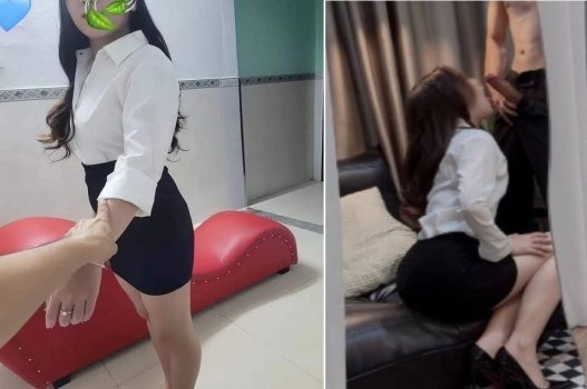 Sếp và trưởng phòng đi ra ngoài tìm gái mại dâm gặp em thư ký