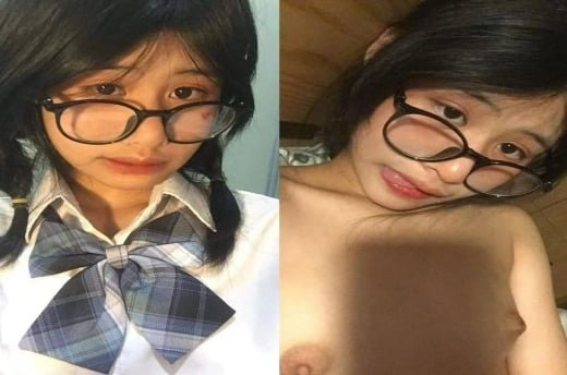 Nữ sinh kính cận biểu hiện sự dâm đãng