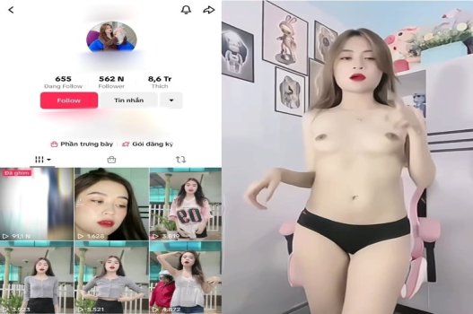 Nữ tiktoker trắng nõn dáng đẹp